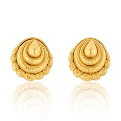 - Crafted in luxurious 18K yellow gold, these earrings exemplify the richness and warmth of the precious metal. - The hammered scroll design adds a touch of texture and dimension to the earrings, creating a visually interesting and dynamic look. - With a length of 1.5 inches and a width of 1.1 inches, these earrings strike a balance between being noticeable and maintaining a refined and wearable size. Center Diamond Weight: 0.00Measurements: L: 1.5 inchesMetal Type: Platinum & 18K Yellow GoldMet David Webb, Yellow Rings, Yellow Jewelry, Gold Beauty, Gold Statement Earrings, The David, Vintage Elegance, Scroll Design, Timeless Accessories