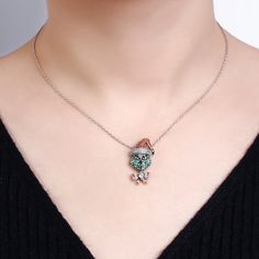 BOGO 40% OFF (Code: H40) Holiday Cheermeister, Monster Necklace, Emerald Green Necklace, Emerald Green Stone, Comedy Film, Backyard Diy, Green Monster, Green Monsters, Round Necklace