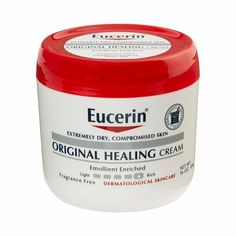 Eucerin Original Unscented Hand and Body Moisturizer Cream 16 oz. Jar (Packaging may vary) DESCRIPTION: The Eucerin Original Healing Moisturizer for extremely dry and compromiseed skin is a rich and thick formula that provides intensive moisture replacement for dry skin. Original Healing Cream binds water to the skin to provide effective moisturization and helps prevent moisture loss by replenishing the skin’s moisture barrier. Original healing won’t irritate skin, is non-comedogenic and is free Cold Weather Skin Care, Aveeno Skin Relief, Severe Dry Skin, Healing Ointment, Body Lotion Cream, Cream For Dry Skin, Moisturizing Lotions, Body Moisturizer, Moisturizer Cream