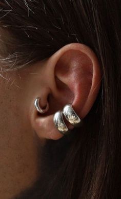 Wrap Earrings, Ear Cuffs, Cuff Earrings, Silver Earring, Pretty Jewellery, Mode Inspiration