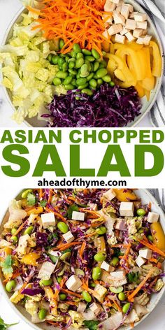 Asian Chopped Salad #SaladforDinner Asian Chopped Salad, Colorful Salad, The Perfect Salad, Thanksgiving Salad, Perfect Salad, Rainbow Salad, Sesame Dressing, Superfood Salad, Asian Salad