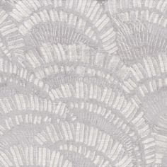 a white and grey wallpaper with an intricate design on it's surface,