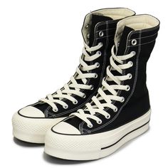 PRICES MAY VARY. All Star sole arrangement model Thigh High Converse, Midwest Emo Style, Funky Converse, Emo Converse, Long Converse, Goth Sneakers, 70s Goth, Black And White Clothes, Emo Shoes