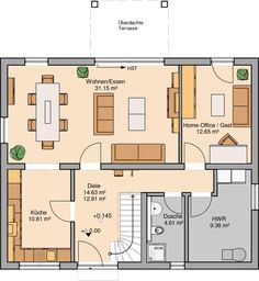 the floor plan for a two bedroom apartment with an attached kitchen and living room area