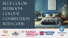 blue bedroom color combination with code