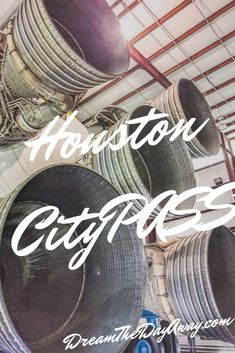 the words houston city press on top of large pipes