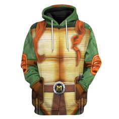 Michelangelo TMNT Mike Mikey - Costume Cosplay Hoodie Mikey Cosplay, Michelangelo Tmnt, Custom Tshirt, Gym Running, Body Heat, Teenage Mutant, Teenage Mutant Ninja Turtles, Teenage Mutant Ninja, Premium Fabric