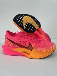 Nike Shoes Women Neon, Nike Shoes For Running, Nike Shoes Women Running, Cute Nike Running Shoes For Women, Nike Zoom X Vaporfly, Orange Running Shoes, Nike Running Shoe, Pink Nike Running Shoes, Shoes Running