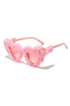 pink heart shaped fluffy glasses, fuzzy sunglasses, faux fur plush glasses, y2k aesthetic sunglasses Trendy Winter Sunglasses With Tinted Lenses, Trendy Tinted Sunglasses For Winter, Fuzzy Sunglasses, Fur Sunglasses, Y2k Fashion Early 2000s Aesthetic, Glasses Y2k, Y2k Fashion Early 2000s, Aesthetic Sunglasses, Early 2000s Aesthetic