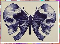 Looking for a tattoo design that is beautiful, unique, and will make you stand out from the crowd? Then check out this beautiful skull tattoo design! Beautiful Skull Tattoo, Butterfly Skull Tattoo, Throat Tattoos, A Tattoo Design, Butterfly Skull, Armband Tattoos, Free Tattoo Designs, Skulls Drawing