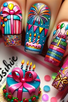 33 Birthday Nails to Celebrate Your Special Day Birthday Nail Ideas, 33 Birthday, Creative Ideas To Make, Cute Pink Nails, Easter Nail Designs