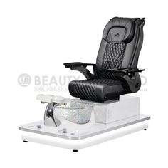 Felicity Freeform Pedicure Chair features  LED accent lighting along the sides of the platform.  Full shiatsu massage system.  Optional genuine or enduro leather upgrade. Minimal Chair, White Pedicure, Spa Pedicure Chairs, Led Accent Lighting, Glass Basin, Salon Owner, Spa Pedicure, Spa Chair, Pedicure Chair