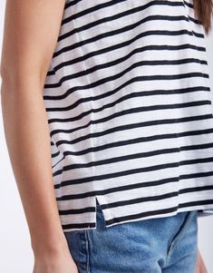 DESCRIPTION Add a touch of classic style to your wardrobe with the Turn Back Vee Neck T-Shirt in White/Black Stripe by White & Co. The Label. This timeless striped tee features a flattering V-neckline and a relaxed fit, perfect for everyday wear. The turn back cuffs add a chic detail that elevates the overall look, making it a versatile piece for any outfit. Whether you’re layering it under a jacket or wearing it on its own, this T-shirt promises both comfort and style. Pair this striped tee wit Striped Tee, Black Stripes, The Label, Neck T Shirt, V Neck T Shirt, Classic Style, White Black, Layering, White And Black