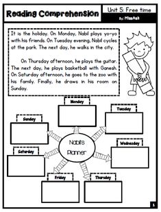 reading worksheet for first grade students