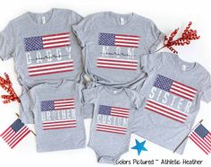 "4th of July Family Shirts, Matching 4th of July Shirts, 4th of July Family Matching Tees, Patriotic Family Shirt, Independence Day Shirt 🌟🌟 𝗪𝗔𝗡𝗧 𝗧𝗢 💲𝗦𝗔𝗩𝗘💲 𝟮𝟱% 𝗢𝗙𝗙 𝗬𝗢𝗨𝗥 𝗢𝗥𝗗𝗘𝗥? 🌟🌟 SIGN UP FOR OUR NEWSLETTER TO RECEIVE 25% OFF YOUR NEXT ORDER: bit.ly/EtsyEmailSignup 𝒞𝑜𝓅𝓎 & 𝒫𝒶𝓈𝓉𝑒 𝒾𝓃𝓉𝑜 𝓎𝑜𝓊𝓇 𝐵𝓇𝑜𝓌𝓈𝓌𝑒𝓇 Patriotic Dads, Grandpas, Moms, Grandmas, Uncles, even Brothers, and Sisters will love this distressed American Flag Tee! Any Nickname can be added Family Fourth Of July Shirts, Family 4th Of July Shirts, 4th Of July Shirts, Matching Sibling Outfits, Distressed American Flag, Freedom Shirts, Patriotic Tees, Aunt Shirts, Family Shirts Matching