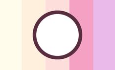 a white circle on a pink and purple striped background