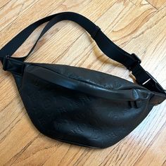 Lv Black Bum Bag, Excellent Condion. Never Worn. Need To Check If I Still Have The Dust Bag. Designer Crossbody Belt Bag, Designer Black Belt Bag With Detachable Strap, Luxury Black Belt Bag For Travel, Luxury Black Leather Belt Bag, Luxury Black Belt Bag As Shoulder Bag, Luxury Black Rectangular Belt Bag, Luxury Black Belt Bag Worn As Shoulder Bag, Designer Black Belt Bag For Daily Use, Luxury Black Belt Bag With Removable Pouch