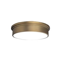 a round light fixture on a white background