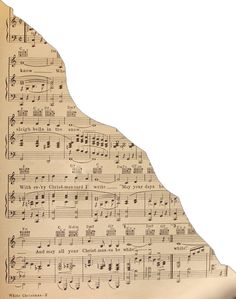 an old sheet with musical notes on it