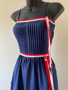 1970s 'alternatives' for 'lord and Taylor' - Etsy Retro Navy Dress For Spring, Retro Pleated Summer Dresses, Navy Retro Summer Dress, Vintage Pleated Summer Dress, Vintage Summer Dress With Pleated Skirt, Retro Summer Dress With Pleated Skirt, Full Skirt Dress, Suede Handbags, Levis Jacket