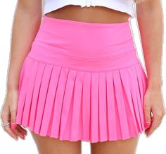 Blue Tennis Skirt With Built-in Shorts For Summer, Sporty Pink Short Tennis Skirt, Blue High-waisted Stretch Tennis Skirt, Blue Tennis Skirt With Built-in Shorts, Pink Tennis Skirt With Built-in Shorts For Sports, Pleated Tennis Skirt, Tennis Skirts, Pale Blue, Tennis