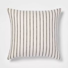 a black and white striped pillow