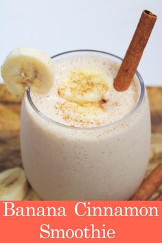 Banana Cinnamon Smoothie Cinnamon Smoothie, Low Acid Coffee, Banana Drinks, Bariatric Eating, Smoothie Drink Recipes, Yogurt Smoothies, Cinnamon Banana, Banana Smoothie, Smoothie Drinks