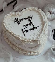 there is a cake that says always and forever on it