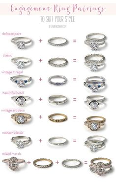 different types of engagement rings and their names