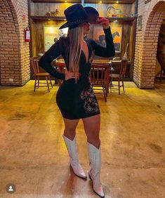 Style your Summer Wardrobe with these 30 Best Rodeo Outfits for Women - Hike n Dip Dresses With Cowboy Boots Mexican, Black Dress With Cowgirl Boots, Black Dress With Cowboy Boots, Hot Cowgirl Outfit, Jaripeo Outfit, Cute Rodeo Outfits, Rodeo Outfits For Women, Africa Fashion Woman, Rodeo Houston