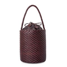 Free U.S. shipping. Style: Classic , color:Brown, suite for season：Spring, Summer ，Beach, Hanging out, Party, Travel, Work, Material Genuine Leather, Brown Woven Leather Bucket Bag Summer Handbags Woven Leather Bucket Bag, Closet Idea, Summer Handbags, Lv Bags, Bag Summer, Travel Work, Leather Weaving, Leather Bucket Bag, Leather Bucket