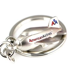 an american airlines airplane shaped key chain