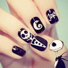 24 Pack Of Nightmare Before Christmas Themed Nails Glue Included! Before Christmas Nails, Wholesale Cosmetics, Makeup Wholesale, Fake Acrylic Nails, Short Oval Nails, Nightmare Before Christmas Nails, Halloween Nails Diy, Wholesale Makeup