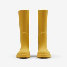 Rubber Marsh High Boots in Manilla | Burberry® Official Fall Footwear, Fall Shoes, Designer Boots, Tall Boots, High Boots, Knee Boots, Black And Brown, Burberry, Boots