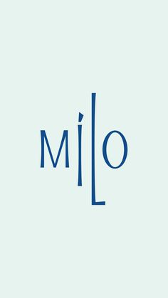 the word millo written in blue ink