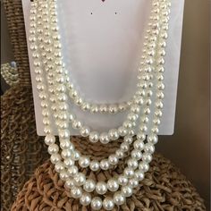 Faux Pearl Necklace Adjustable New With Tags ! Rainbow Jewelry, Necklace Brands, Faux Pearl Necklace, Adjustable Necklace, Faux Pearl, Womens Jewelry Necklace, New Color, Pearl Necklace, Color White