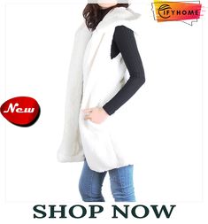 Ivory Sherpa Open Front Hooded Sleeveless Vest Winter Sleeveless Vest For Cold Weather, Winter Cold Weather Sleeveless Vest, Sleeveless Vest For Winter Cold Weather, Sleeveless Vest For Cold Weather And Winter, Sleeveless Vest For Cold Weather, White Winter Vest Outerwear, White Winter Vest For Cold Weather, White Sleeveless Vest For Winter, White Sleeveless Winter Vest