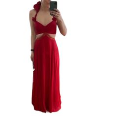 New With Tags Style 751 B45 Chic Red Evening Gown, Red Summer Prom Gown, Red Floor-length Summer Gown, Red Evening Cocktail Gown, Chic Red Maxi Dress With Fitted Bodice, Red Evening Dress For Gala In Spring, Red Evening Dress For Spring Gala, Chic Red Gown For Prom, Chic Red Prom Gown