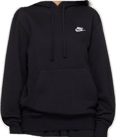 Sporty Hooded Sweats With Ribbed Cuffs, Hooded Hoodie With Ribbed Cuffs, Athleisure Style, Cozy Hooded Fleece Sweats, Cozy Fleece Hooded Sweats, Nike Hoodie For Sports Season, Nike Hooded Hoodie For Sports Season, Nike Cotton Sweats For Winter, Nike Cotton Hooded Sweatshirt, Hooded Sweats With Drawstring Hood For Winter