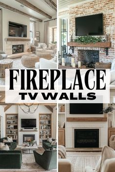 fireplace tv walls with the words fireplace tv walls above them and below it are pictures of living room furniture