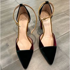 Multicolored, Velvet Pumps New Condition/Never Worn Burgundy Evening Heels For Fall, Burgundy Low Heel Evening Heels, Chic Burgundy Low Heel Heels, Velvet Pumps, Velvet Heels, Shoes Women Heels, J Crew, Shoes Heels, Size 7