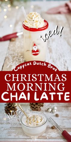 christmas morning chocolate milkshake with whipped cream