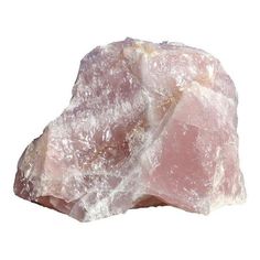 a large pink rock on a white background