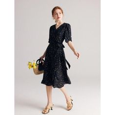 Embrace Timeless Elegance Step into a world of classic style with our Summer Elegance Black Polka Dot Silk Wrap Dress. Designed for the sophisticated woman who appreciates the finer things in life, this dress combines timeless fashion with modern comfort. Perfect for any occasion, from office meetings to evening soirees, this dress is your go-to choice for an effortlessly chic look. Luxurious Comfort and Style Made from 100% Mulberry silk, this dress epitomizes luxury and comfort. The natural fi Summer Elegance, Silk Wrap Dress, Silk Wrap Dresses, Ageless Beauty, Silk Wrap, Pullover Designs, Black Polka Dot, Mulberry Silk, Look Chic