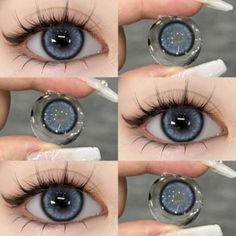 Korean Lenses, Eyes Looking Down, Colored Eye Contacts, Cosplay Contacts, Kawaii Makeup, Eye Makeup Designs, Fashion Eye Glasses, Fashion Tutorial