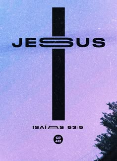 a cross with the word jesus on it