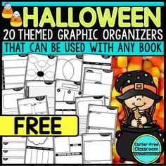 halloween themed graphic organizers that can be used with any book or other classroom activity pack