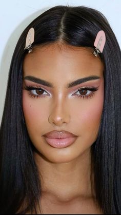 Makeup By Ariel Looks, 2015 Makeup Trends, Drama Makeup Looks, Pale Pink Blush Makeup, Pink Eye Shadow Ideas, Pink Formal Makeup Looks, Makeup For Evening Event, Pink Glam Eyeshadow Looks, Natural Glam Makeup Looks For Brown Eyes