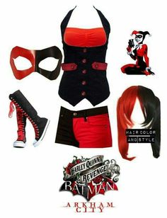 Covered Outfits, Harley Quinn Clothes, Harley Quinn Outfit, Harley Quinn Halloween, Batman Outfits, Harley Joker, Harley Quinn And Joker, Harley And Joker, Harley Quinn Quotes