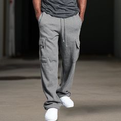 Season:Spring  Summer; Fabric:Polyester; Gender:Men's; Style:Sports,Fashion; Occasion:Holiday,Daily,Casual; Fit Type:Regular Fit; Function:Breathable,Comfort; Waistline:Mid Waist; Pattern:Plain; Design:Elastic Cuff,Elastic Waist,Drawstring,Multi Pocket; Pants Type:Joggers,Sweatpants,Trousers,Straight Leg Sweatpants,Fleece Pants,Cargo Sweatpants; Fly Type:Elasticity,Drawstring; Front page:FF; Listing Date:07/10/2023; Hips:; Length:; Waist:; Fit US Size:null; Fit UK Size:null; Fit EU Size:null Full-length Drawstring Sweatpants For Sports, Full Length Drawstring Sweatpants For Sports, Baggy Sportswear Bottoms With Drawstring, Baggy Drawstring Sportswear Bottoms, Full-length Leisure Pants With Pockets, Full Length Leisure Pants With Pockets, Leisure Full-length Pants With Pockets, Streetwear Full-length Drawstring Sweatpants, Sportswear Bottoms With Drawstring For Leisure